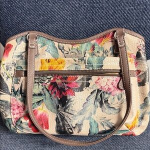 Multi SacFloral Leather Shoulder Bag